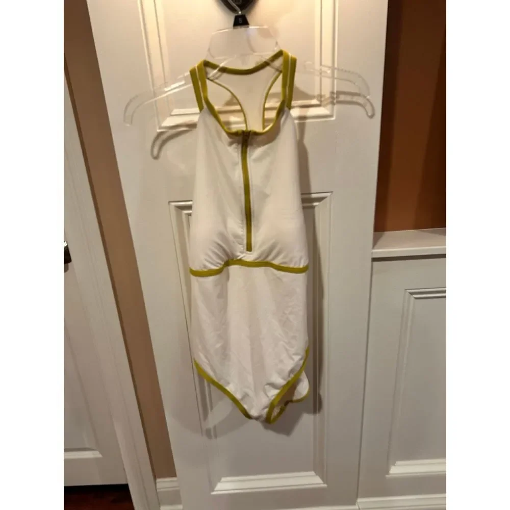 New CALIA Women's Halter Racerback Cheeky One Piece sporty Swimsuit $74 Size 14 - Picture 5 of 12